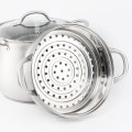 HG wholesales high quality ss 304 stainless steel soup pot with steamer